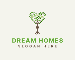 Agriculture - Love Tree Woman logo design