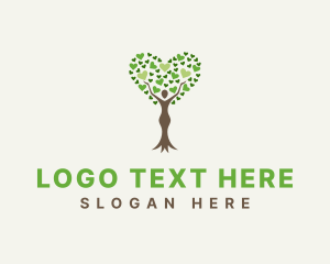 Meditation - Love Tree Woman logo design