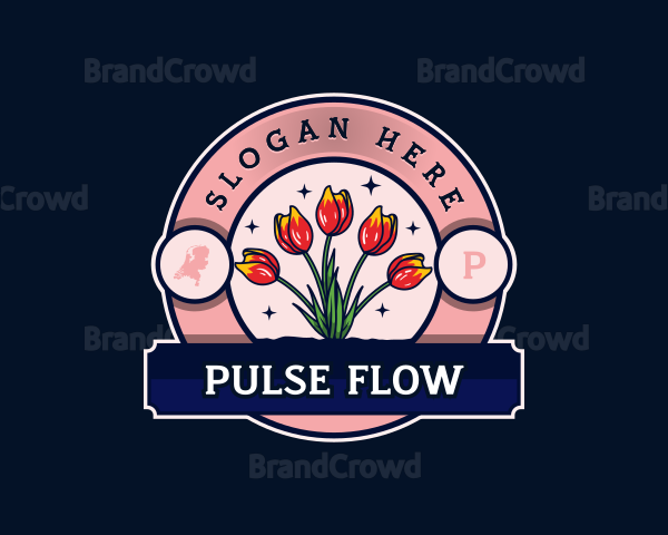 Tulip Flower Netherlands Logo