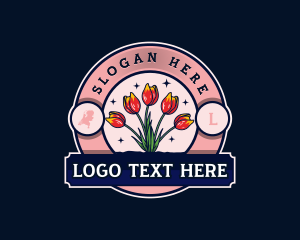 Map - Tulip Flower Netherlands logo design