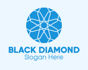 Blue Intricate Gemstone logo design