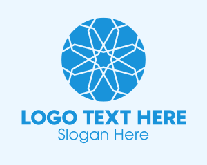 Blue Intricate Gemstone Logo