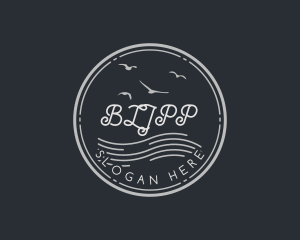 Sea - Hipster Summer Badge logo design