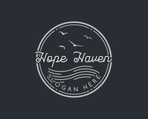 Ocean - Hipster Summer Badge logo design