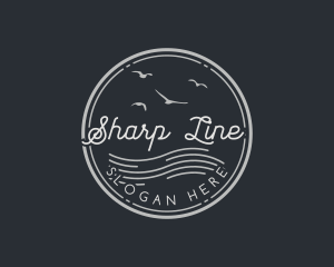 Cafe - Hipster Summer Badge logo design