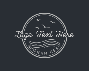 Ocean - Hipster Summer Badge logo design