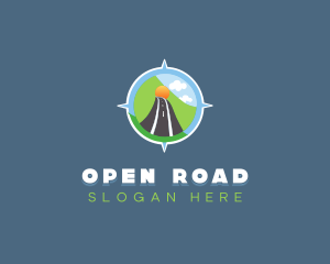 Highway Road Compass logo design