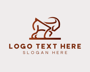 Animal - Gradient Gold Animal logo design