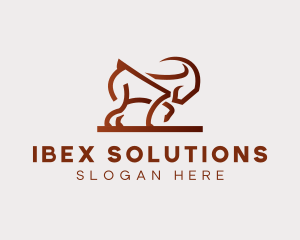 Ibex - Gradient Gold Animal logo design