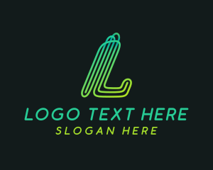 Letter Wv - Gradient Business Letter L logo design