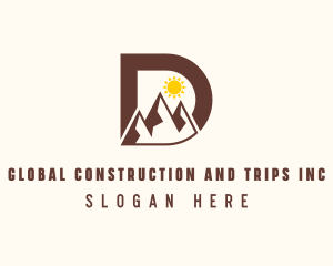 Outdoor Mountain Letter D Logo