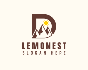 Outdoor Mountain Letter D Logo