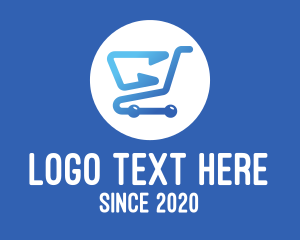 Shop - Blue Shopping Cart logo design
