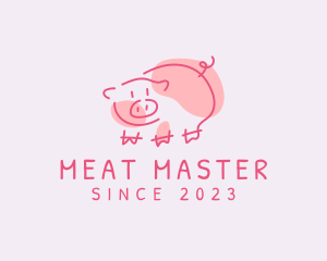 Pig Farm Sketch logo design