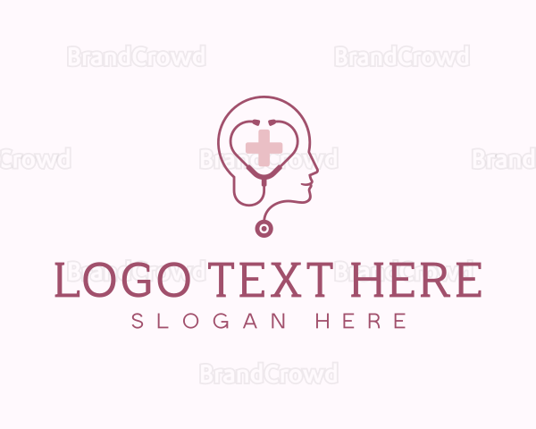 Psychologist Therapist Stethoscope Logo