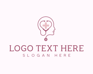 Online Counselling - Psychologist Therapist Stethoscope logo design