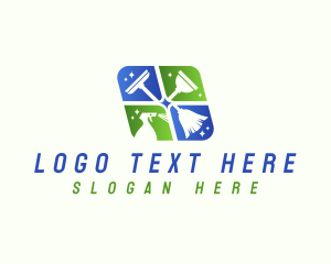 Clean - Clean Sanitation Housekeeping logo design