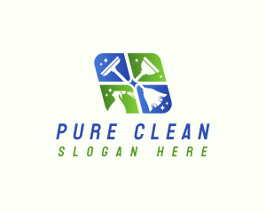 Sanitize - Clean Sanitation Housekeeping logo design