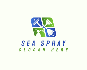 Clean Sanitation Housekeeping logo design