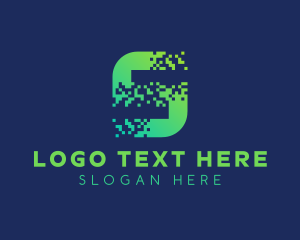 Letter S - Programming Pixel Letter S logo design