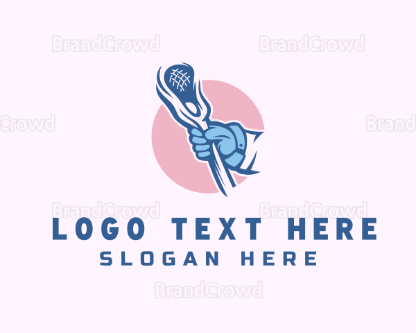 Sports Lacrosse Stick Logo