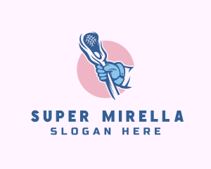 Sports Lacrosse Stick  Logo
