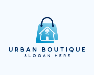 Shop - Furniture Shopping Bag logo design