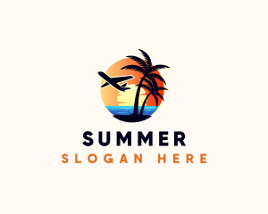 Beach Travel Tourism logo design