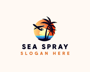 Beach Travel Tourism logo design