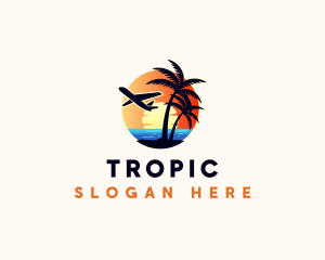 Beach Travel Tourism logo design