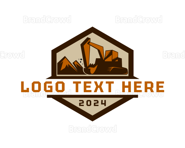 Construction Builder Excavator Logo