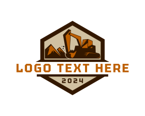 Mountain - Construction Builder Excavator logo design