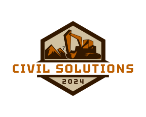 Construction Builder Excavator logo design