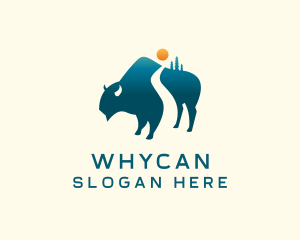 Vet - Buffalo Bison Wildlife Adventure logo design