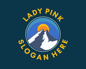 Mountain Alpine Sunset Logo