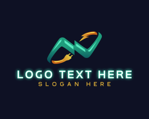 Modern - Infinity Electric Cable Plug logo design