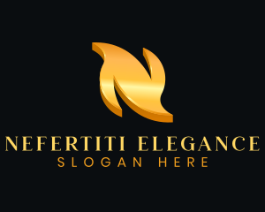 Letter N Luxury Fashion logo design