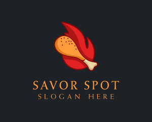 Lunch - Hot Fried Chicken logo design