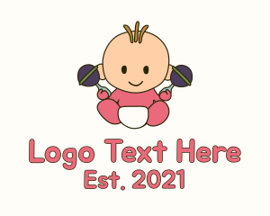 Kid - Baby Rattle Baby logo design