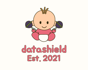 Children Store - Baby Rattle Baby logo design