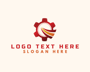 Steelwork - Mechanical Gear Path logo design