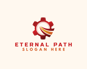 Mechanical Gear Path logo design