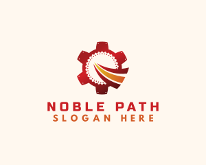 Mechanical Gear Path logo design