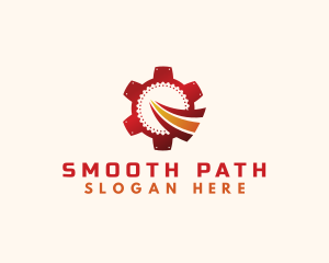 Mechanical Gear Path logo design