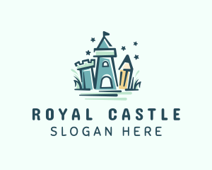 Castle - Castle Pencil Preschool logo design