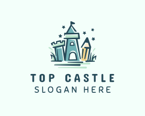 Castle Pencil Preschool  logo design