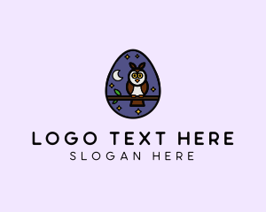 Egg - Night Owl Egg logo design