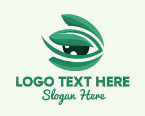 Herbal - Green Natural Eye logo design