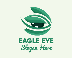 Green Natural Eye logo design