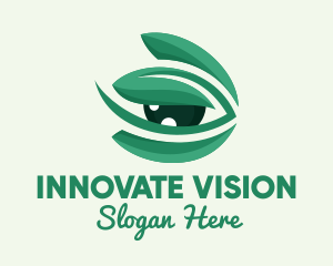 Green Natural Eye logo design